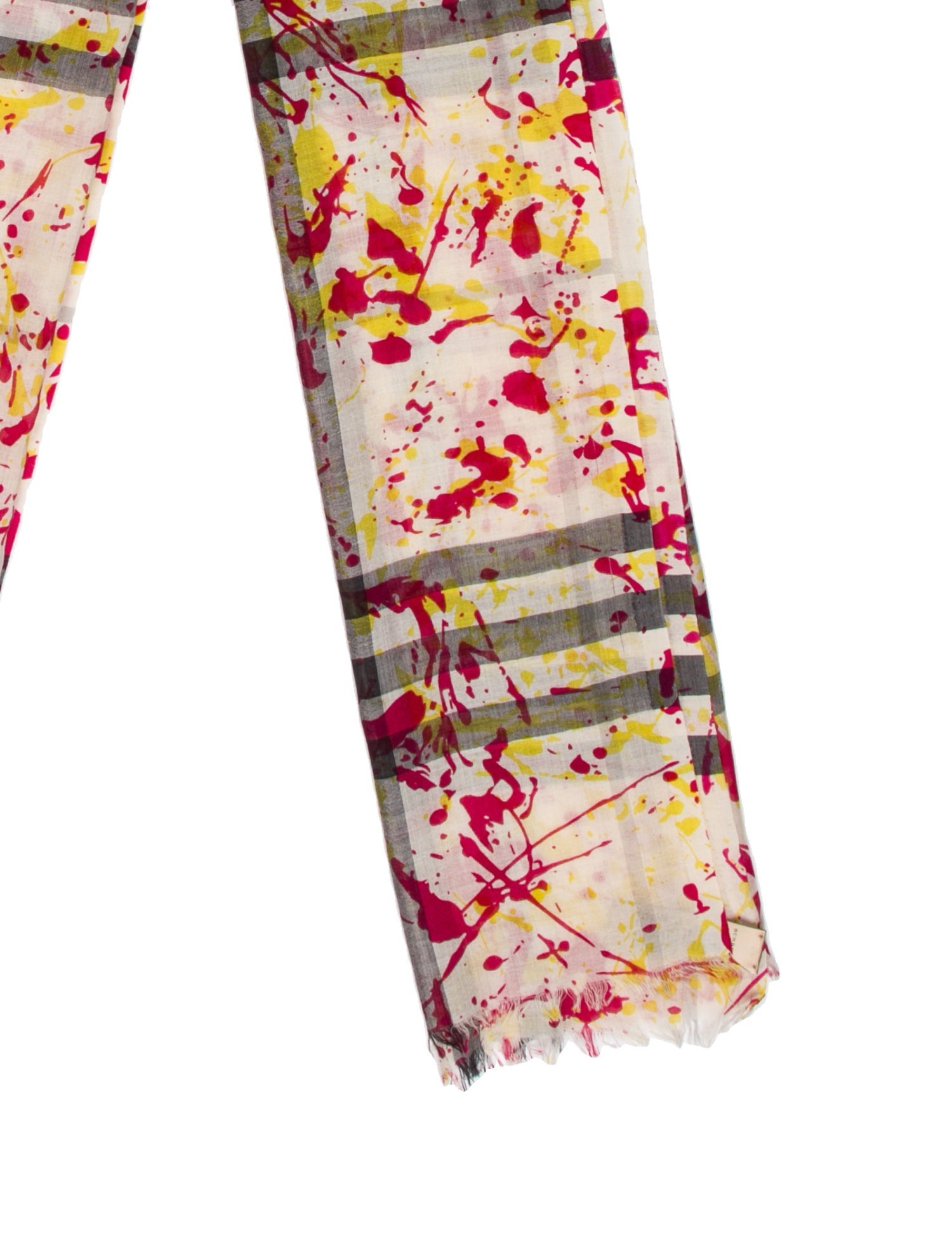 Burberry Wool Nova Check Pattern Scarf