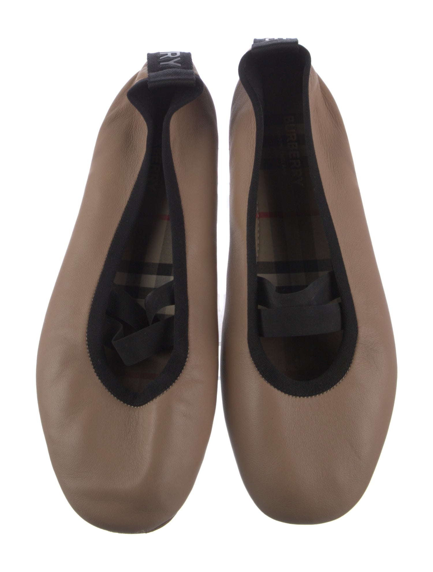 Nova Check Pattern Leather Ballet Flats