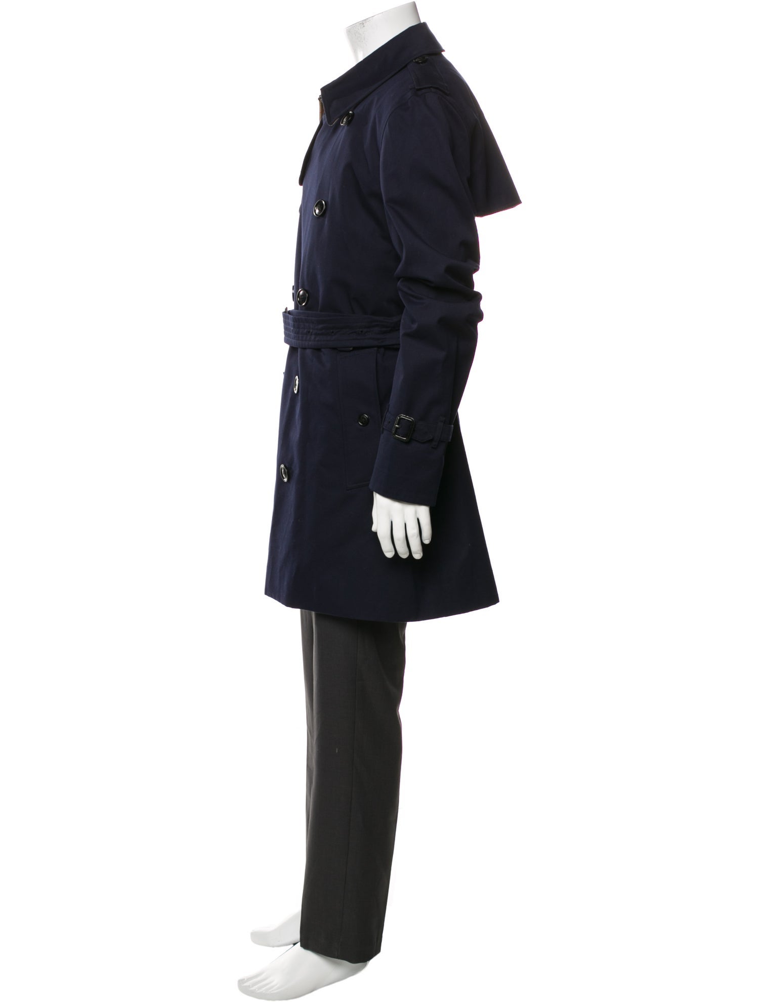 Burberry Nova Check Pattern Trench Coat