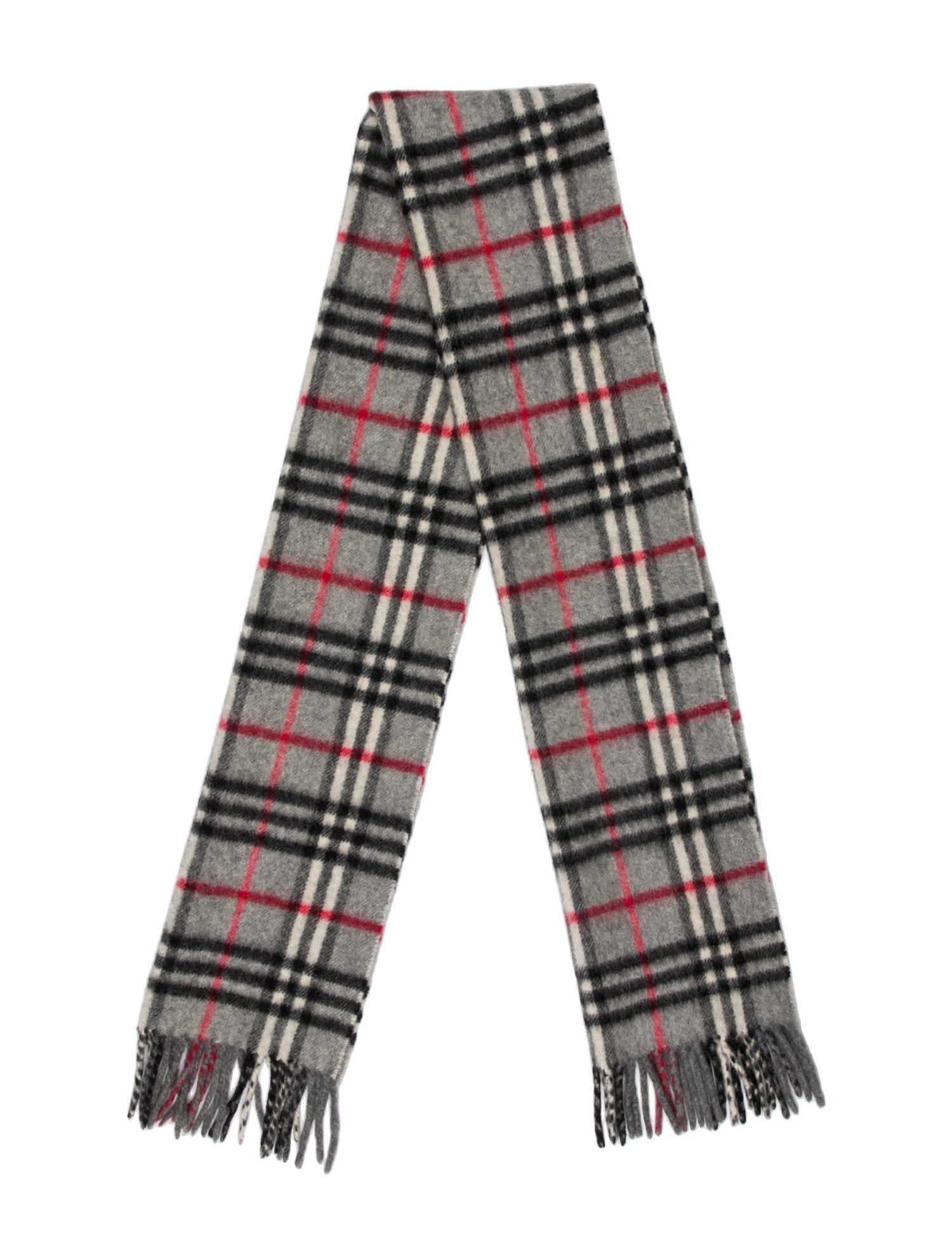 Burberry Cashmere Plaid Print Scarf