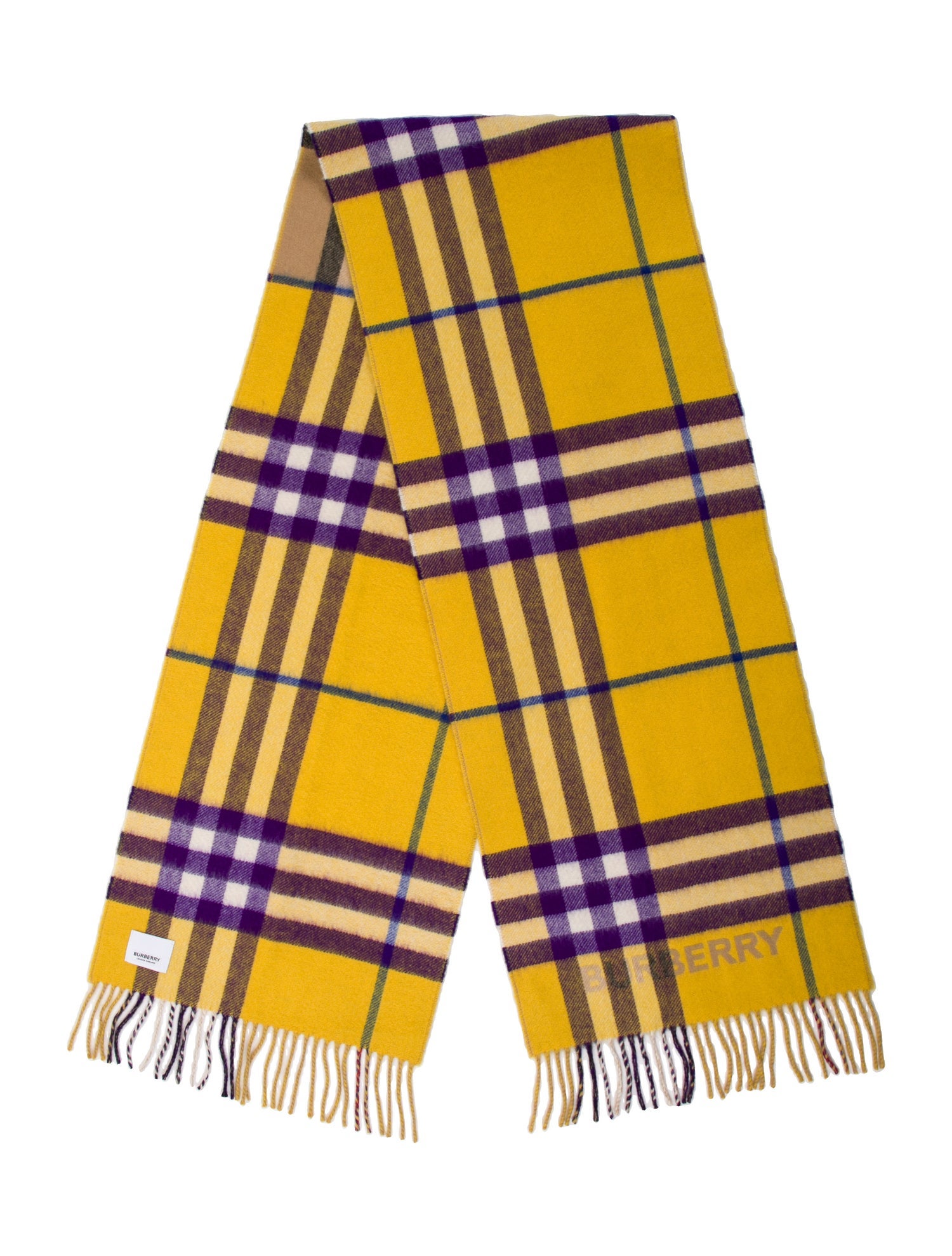 Burberry Cashmere House Check Pattern Scarf