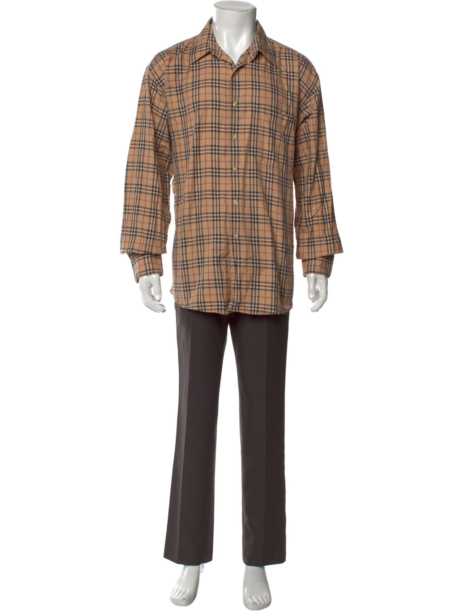 Burberry House Check Pattern Long Sleeve Shirt