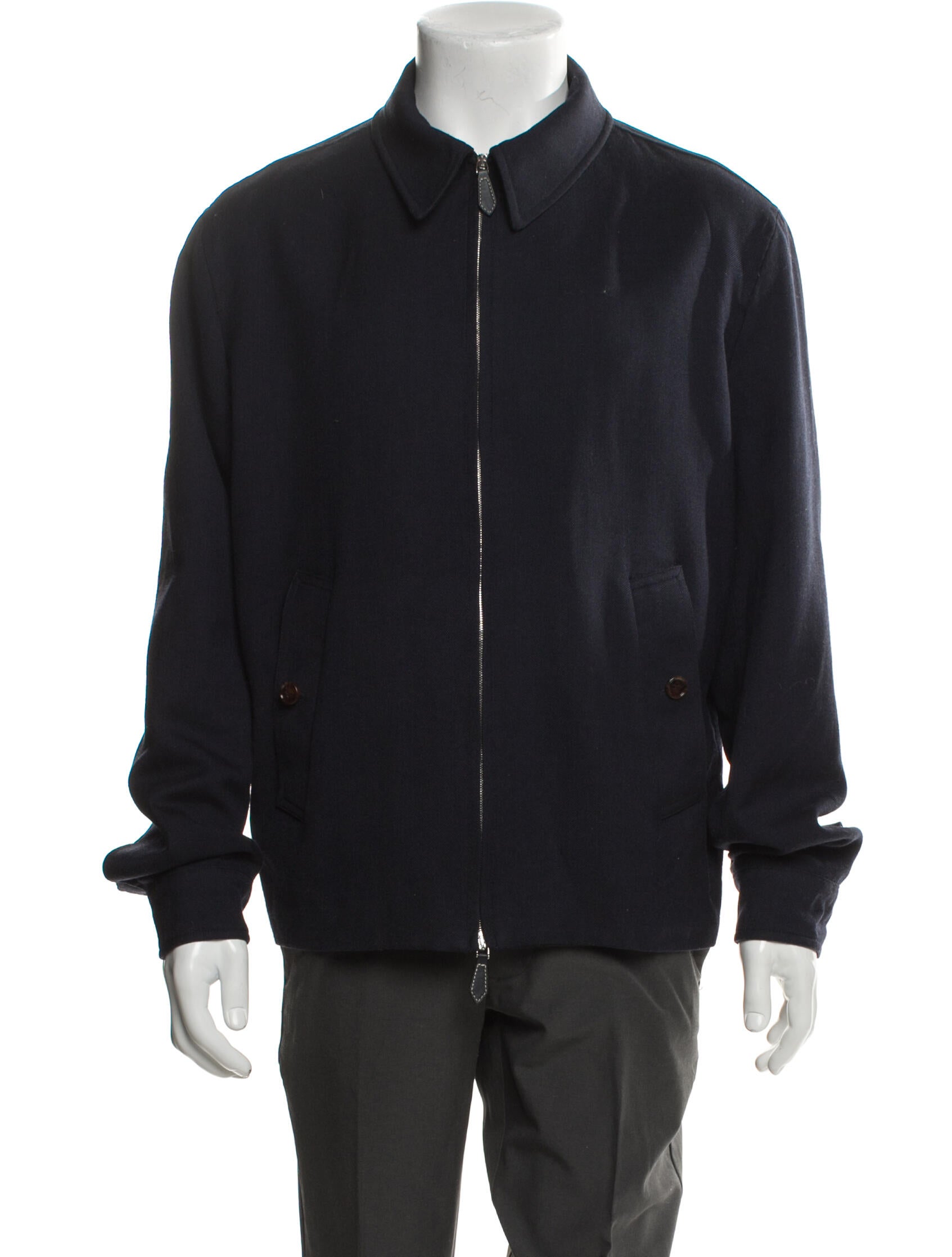 Burberry Nova Check Pattern Wool Bomber Jacket