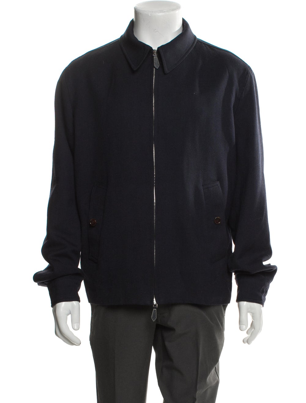 Burberry Nova Check Pattern Wool Bomber Jacket - image 1