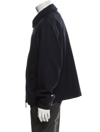 Burberry Nova Check Pattern Wool Bomber Jacket