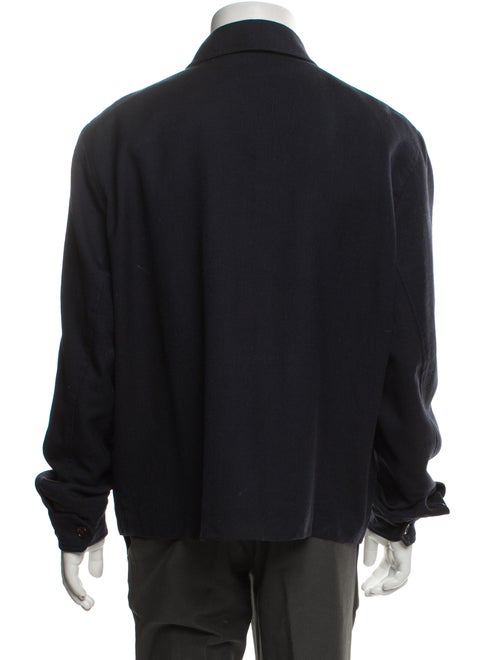 Burberry Nova Check Pattern Wool Bomber Jacket