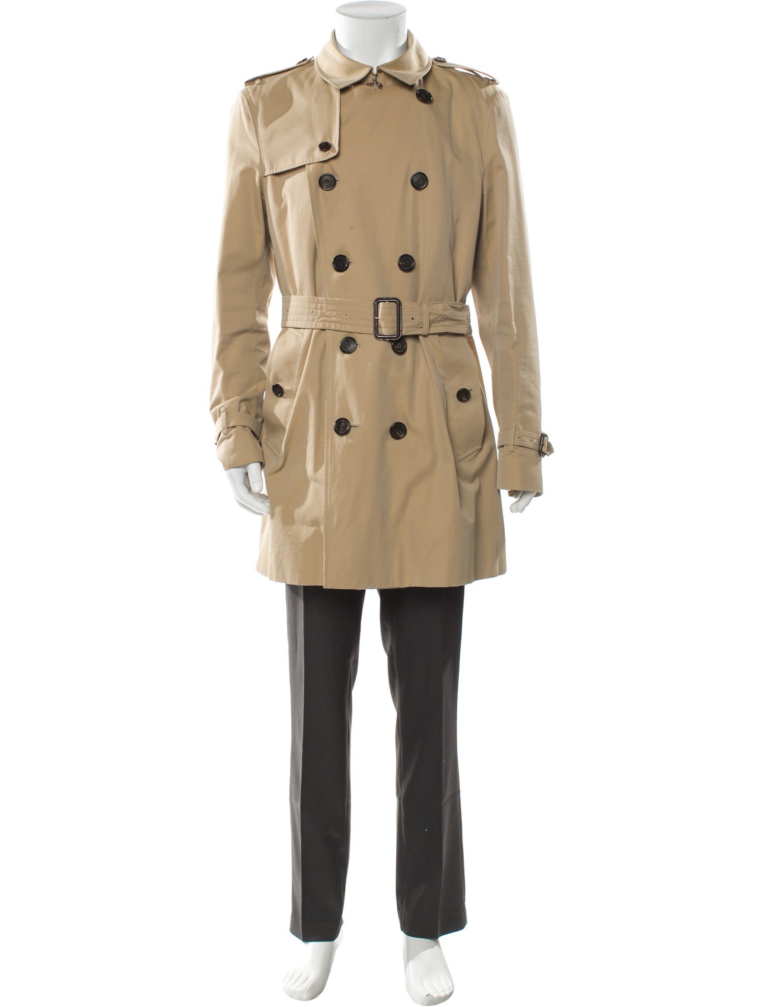 Burberry Nova Check Pattern Trench Coat
