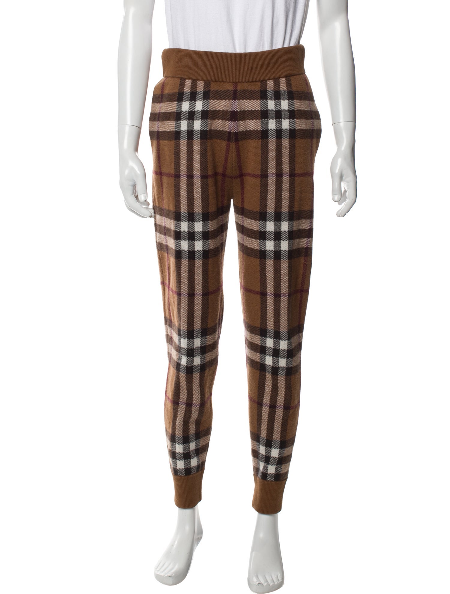 Burberry House Check Pattern Cashmere Lounge Bottoms