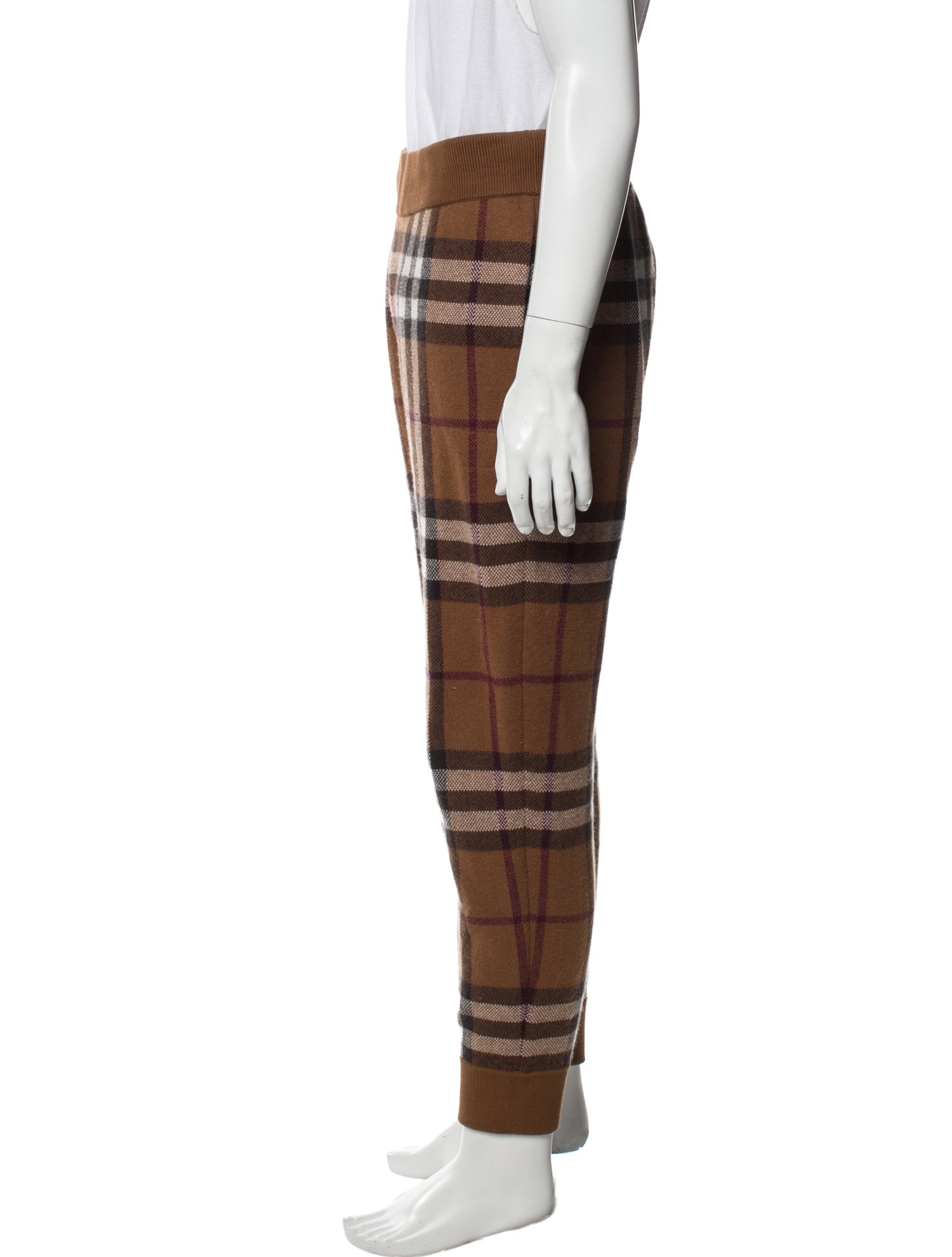 Burberry House Check Pattern Cashmere Lounge Bottoms