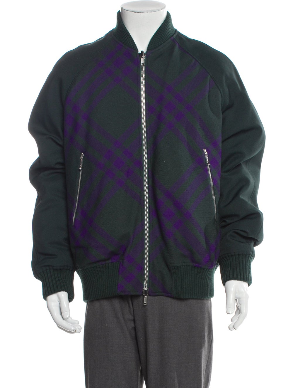 Burberry Nova Check Pattern Bomber Jacket - image 1