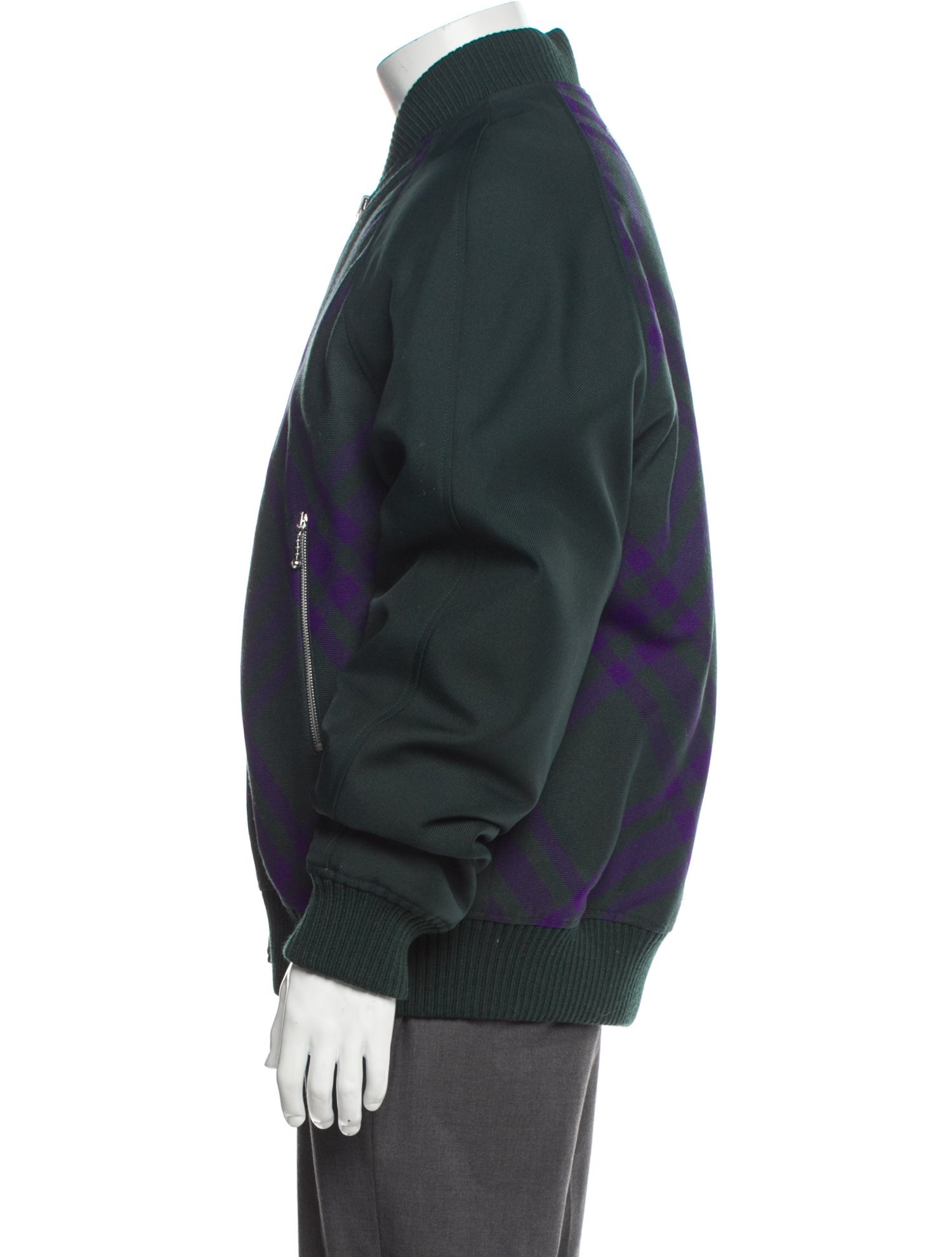 Burberry Nova Check Pattern Bomber Jacket