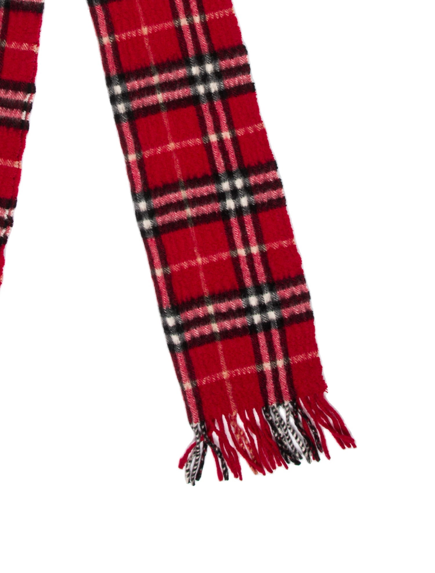 Burberry Cashmere Plaid Print Scarf