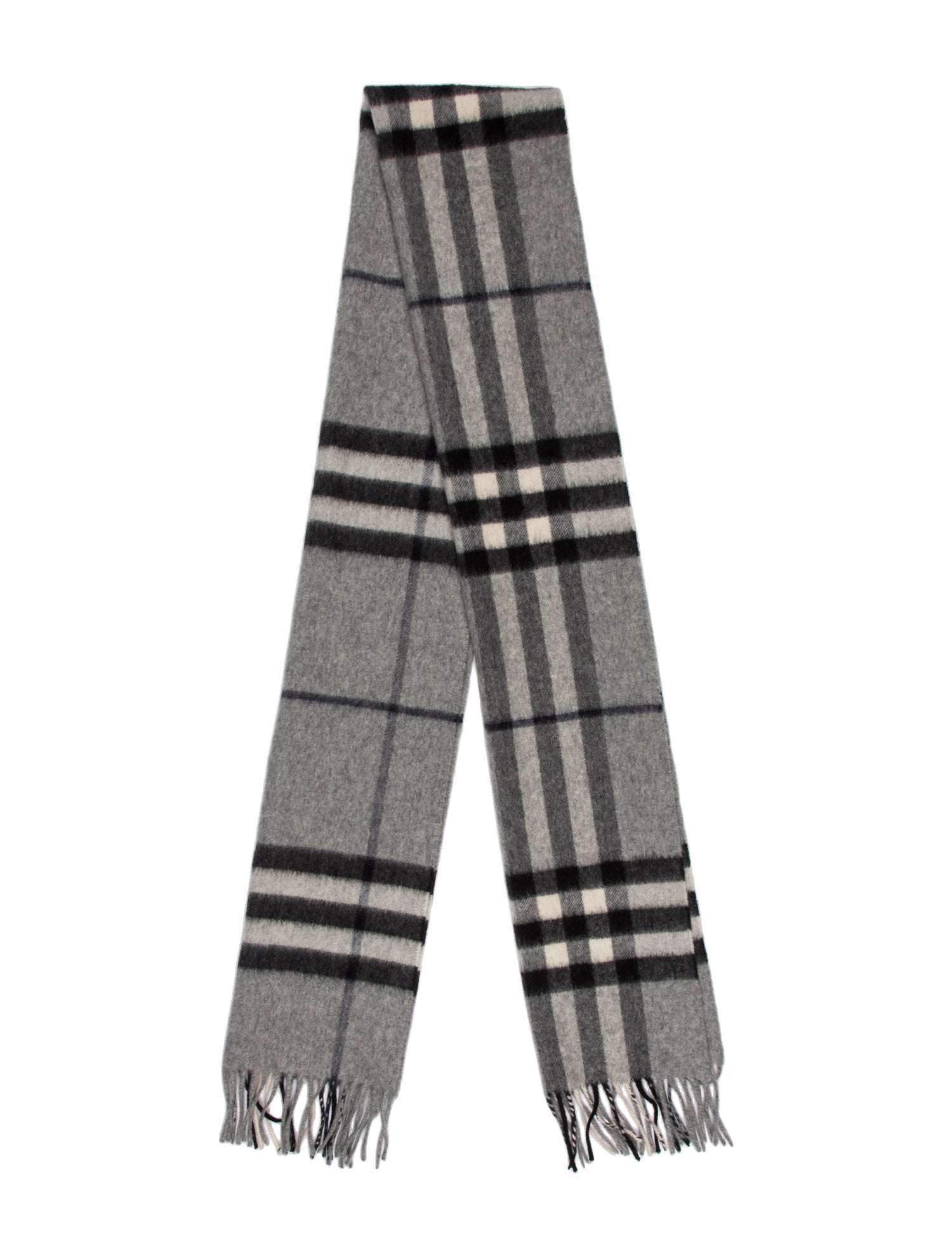 Burberry Cashmere Super Nova Check Pattern Scarf