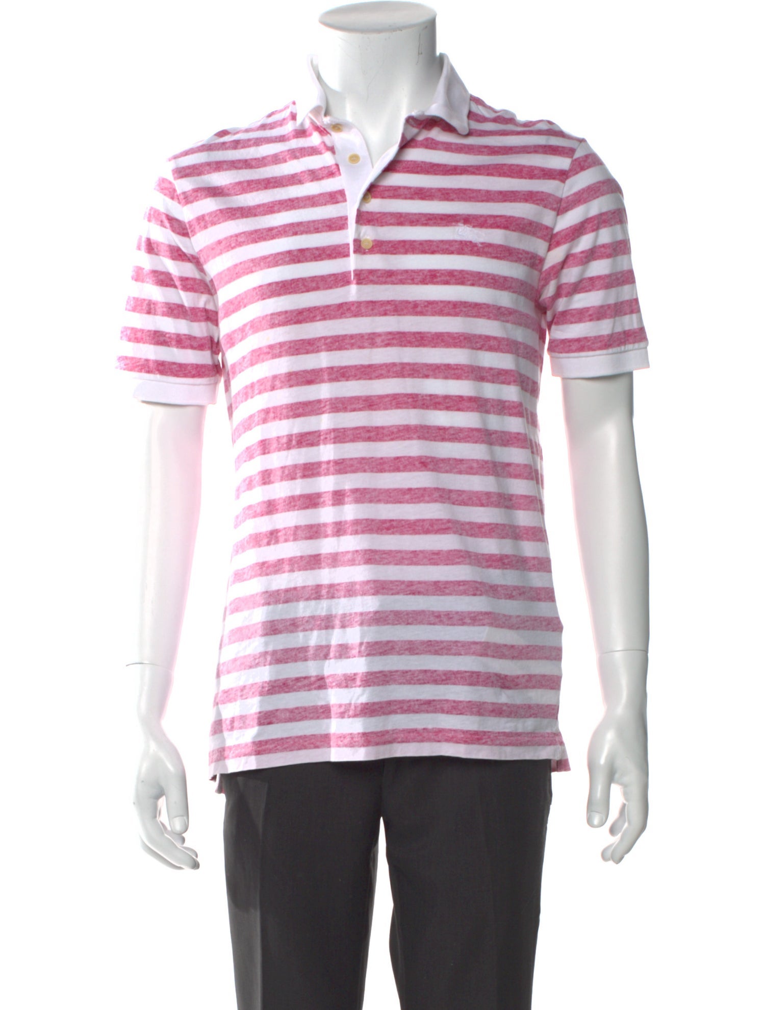 Burberry Striped Collar Polo Shirt