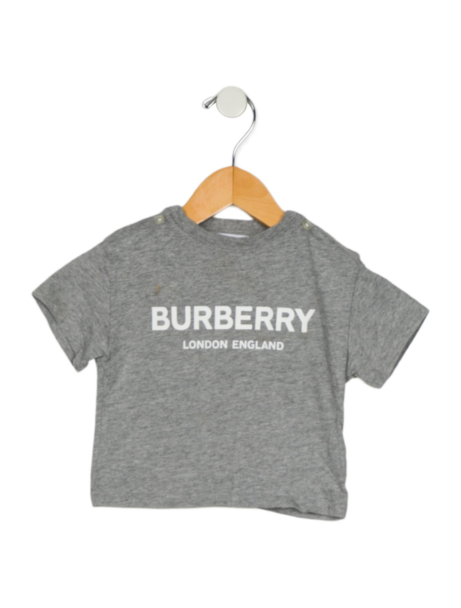 Burberry Cotton grey and white short sleeve T-shirt
