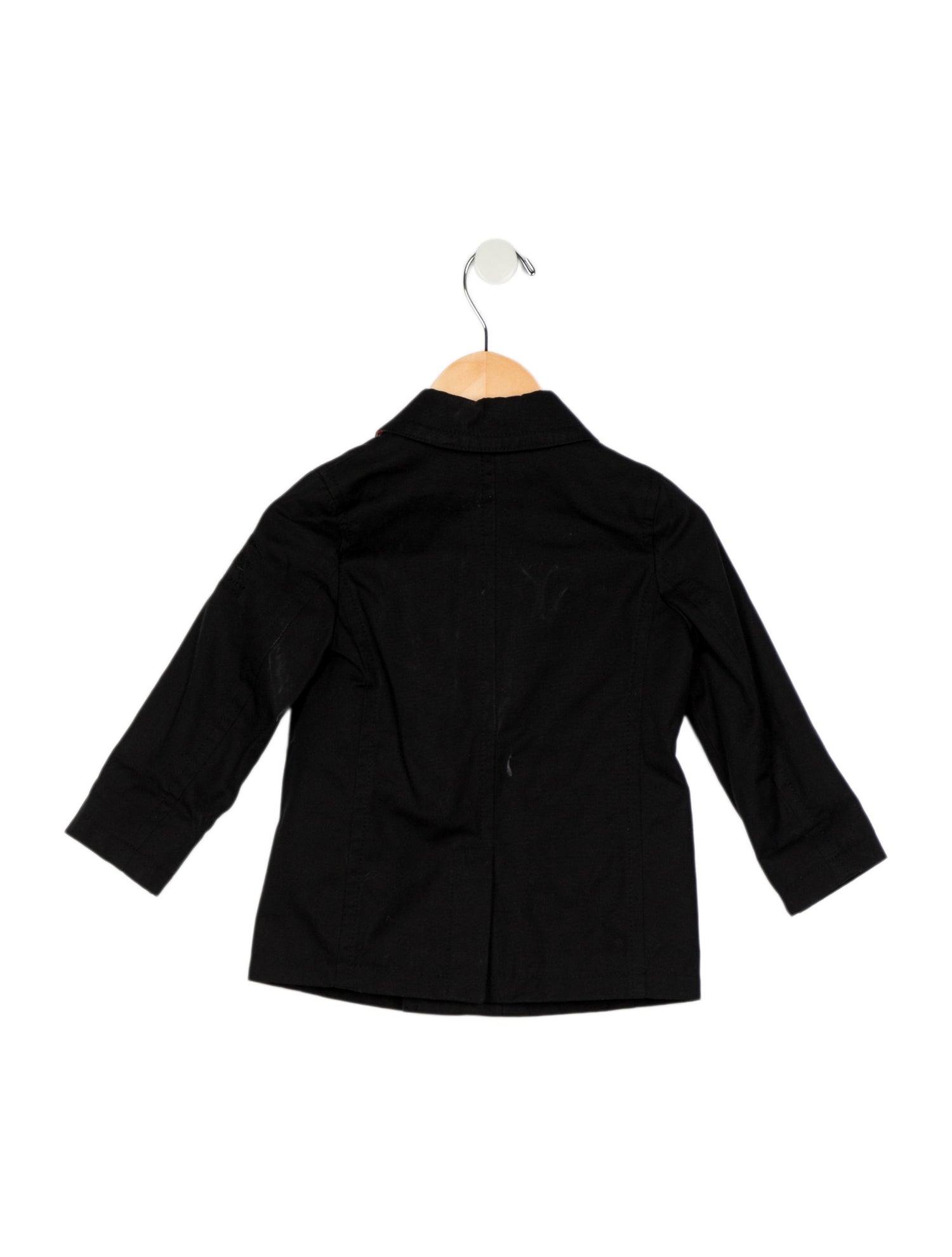 Burberry Cotton black button up coat