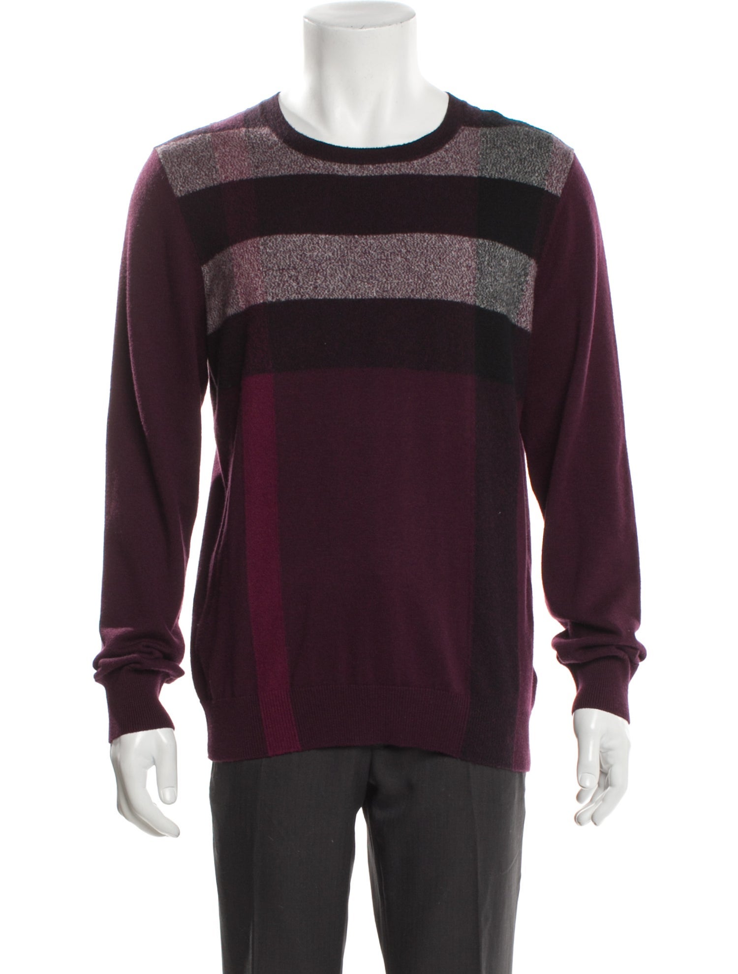 Burberry Striped Crew Neck Pullover