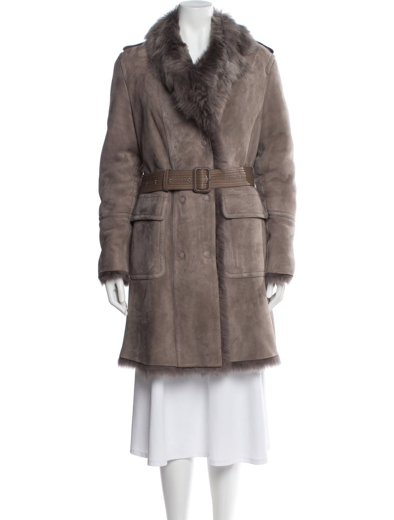 Burberry London Shearling Fur Coat w/ Tags