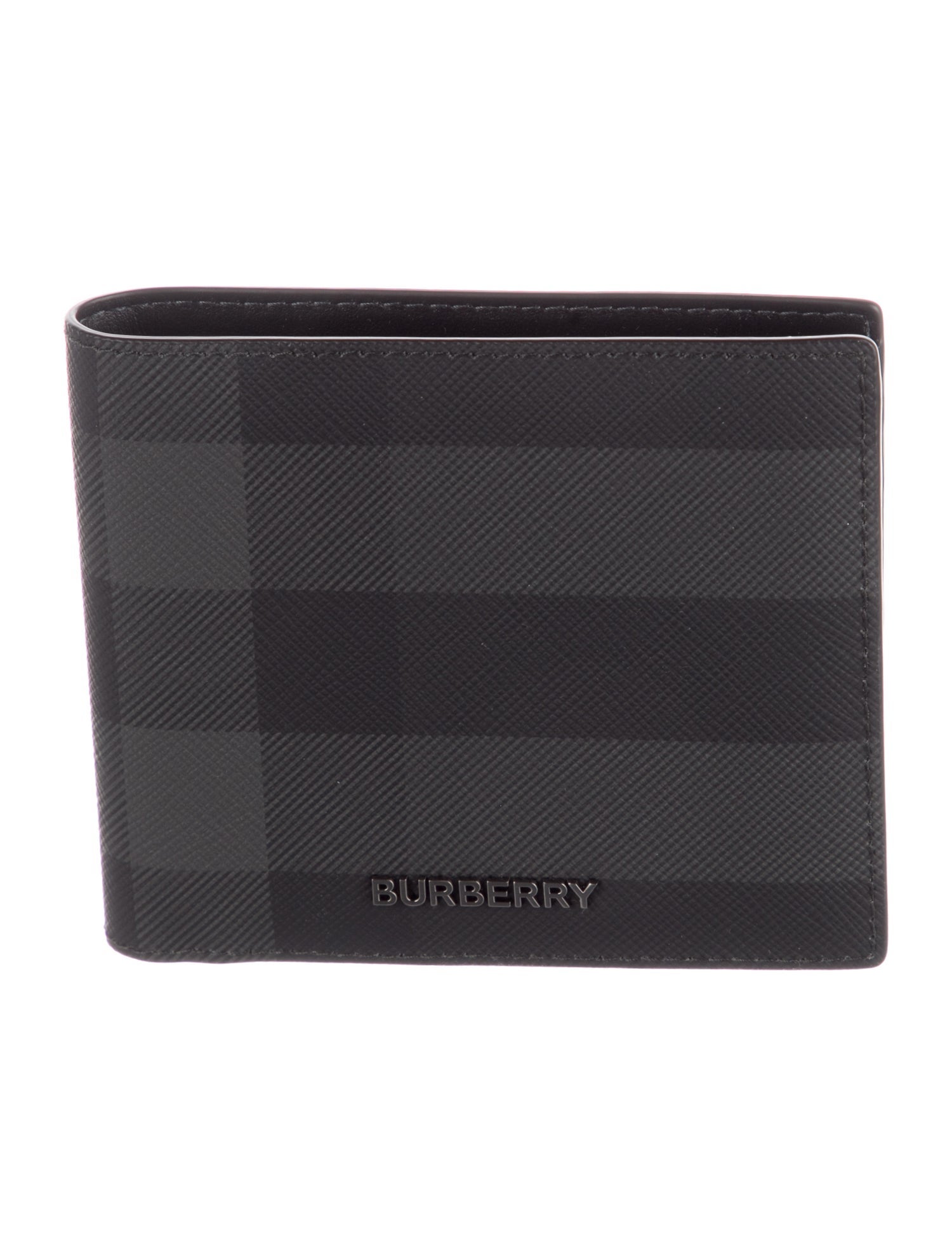 Burberry Smoked Check Pattern Bifold Wallet