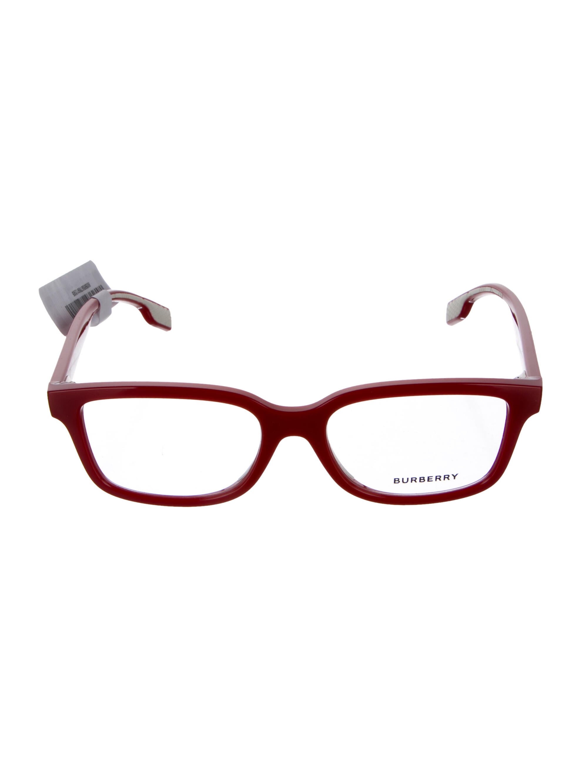 Burberry House Check Pattern Square Eyeglasses