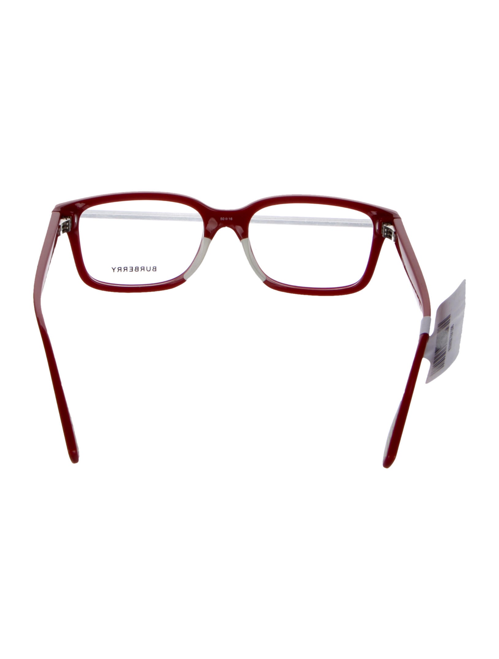 Burberry House Check Pattern Square Eyeglasses