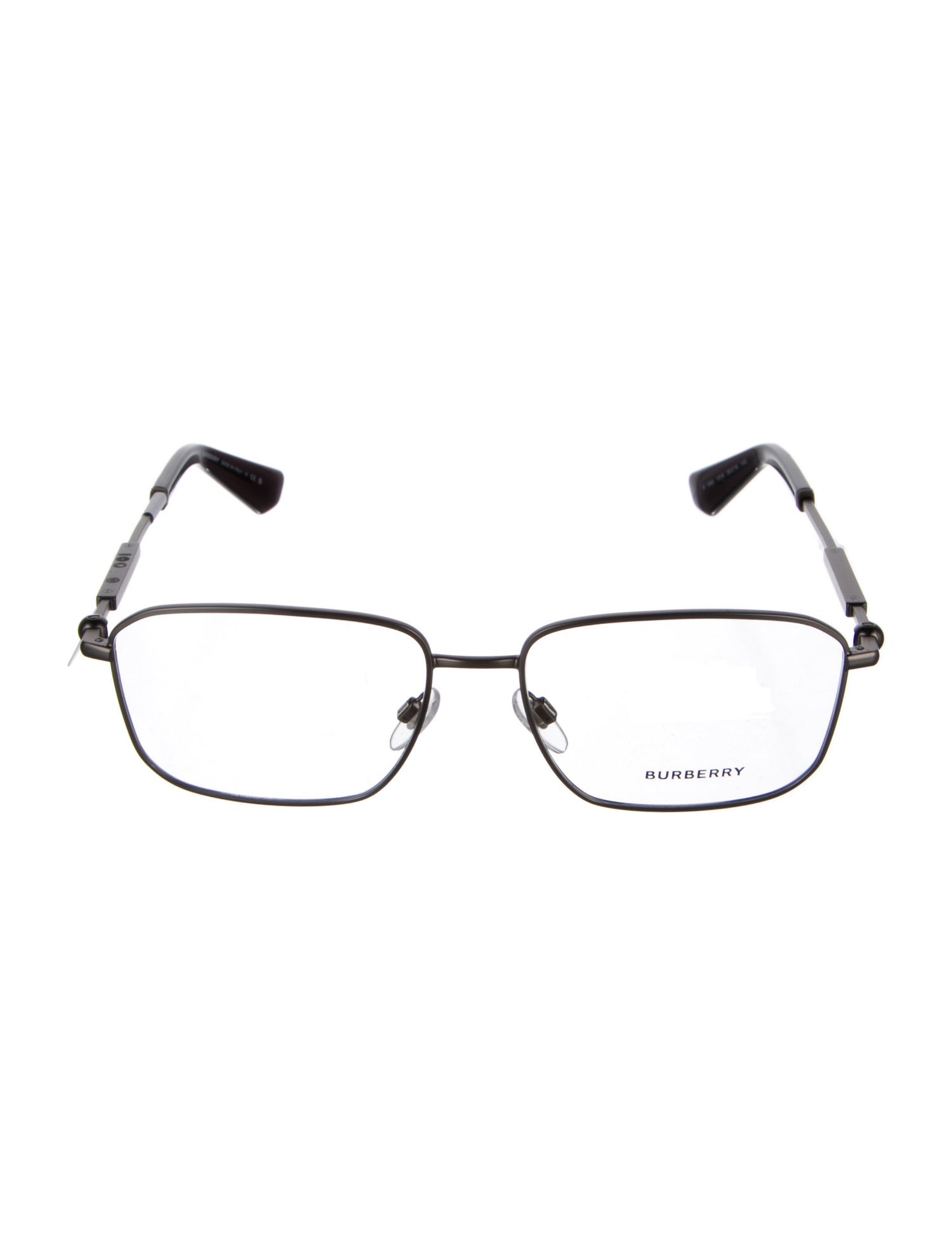 Burberry House Check Pattern Square Eyeglasses