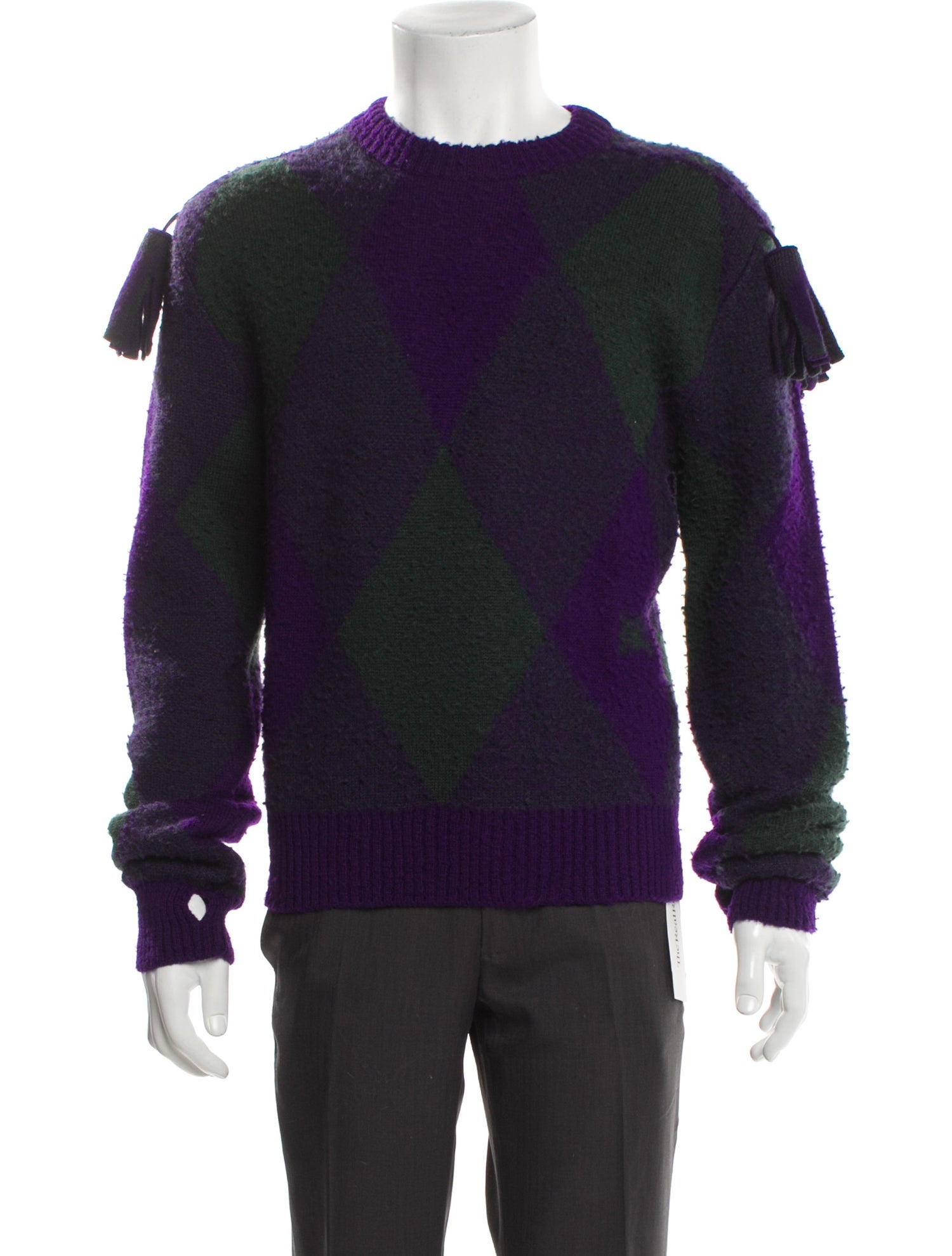 Burberry Wool Plaid Print Pullover