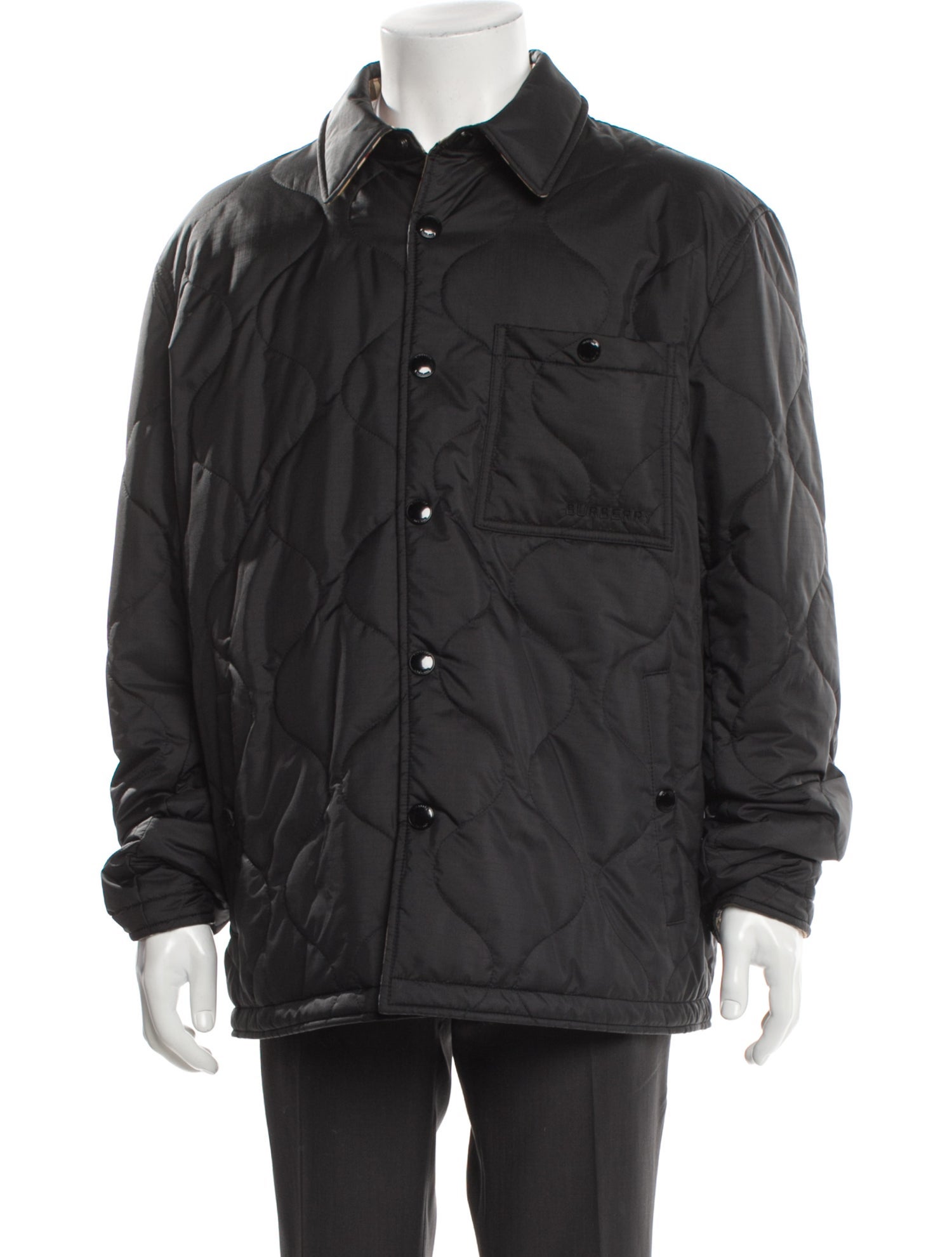 Burberry Exploded Check Pattern Puffer Coat