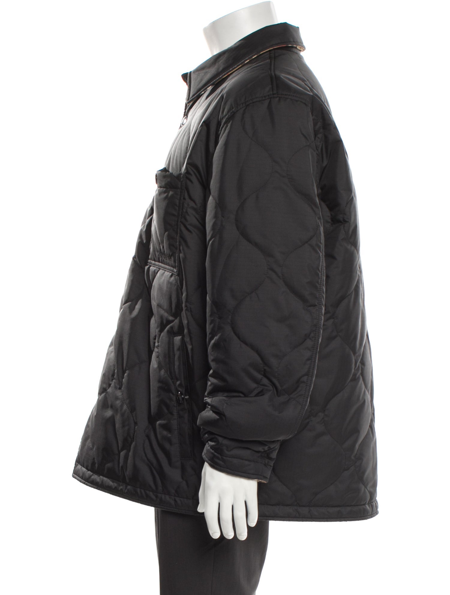 Burberry Exploded Check Pattern Puffer Coat