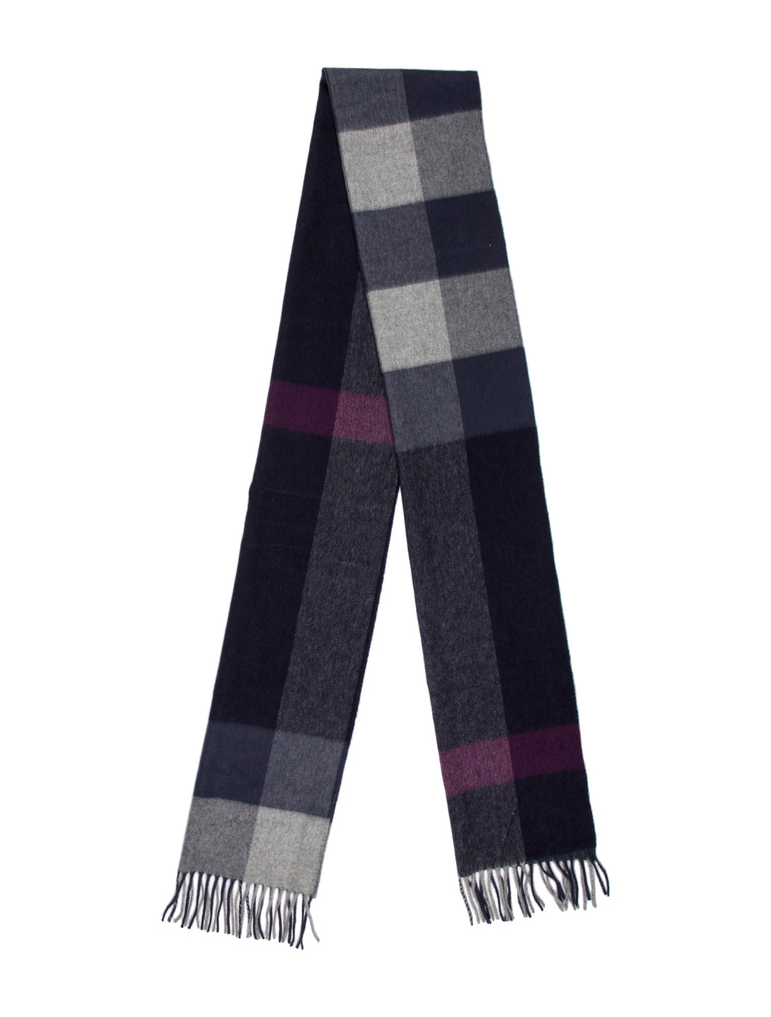 Burberry Cashmere House Check Pattern Scarf