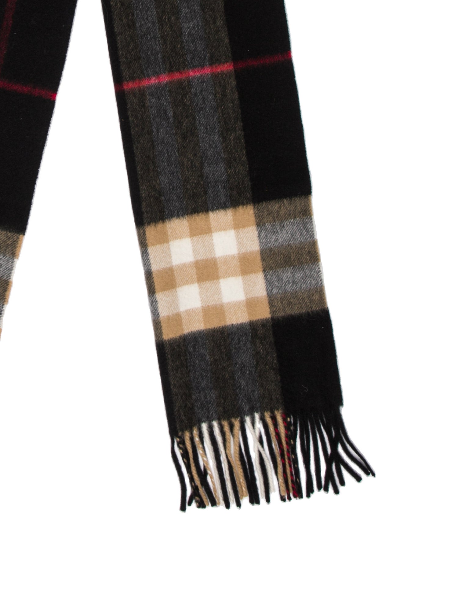 Burberry Cashmere Nova Check Pattern Scarf