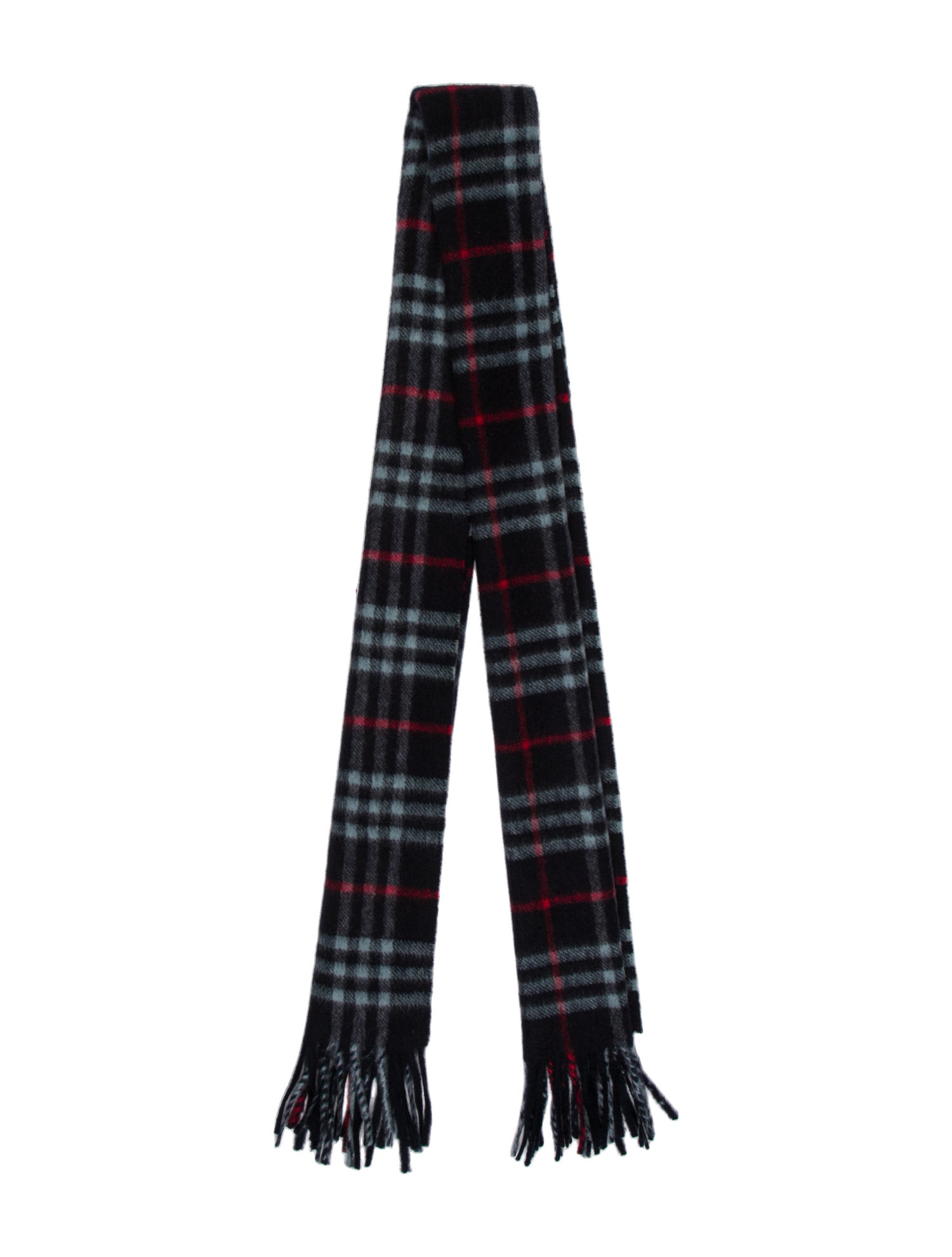 Burberry Cashmere Plaid Print Scarf