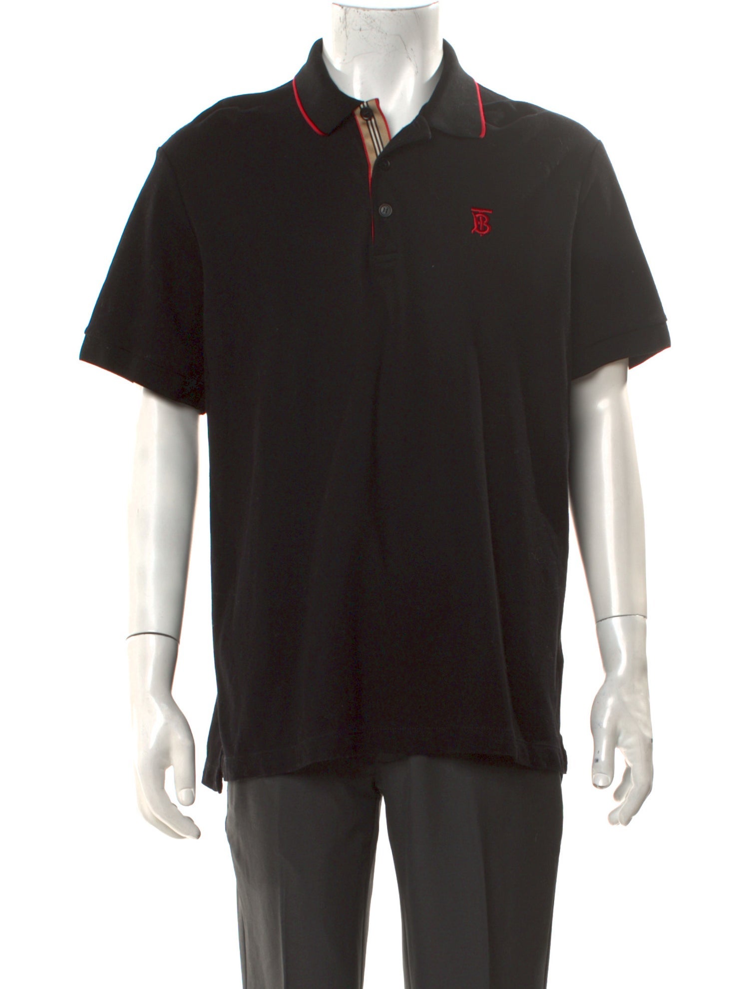 Burberry TB Monogram Collar Polo Shirt