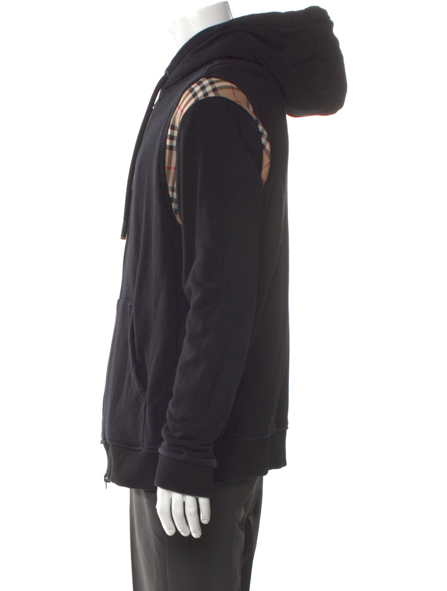 Burberry House Check Pattern Mock Neck Cardigan