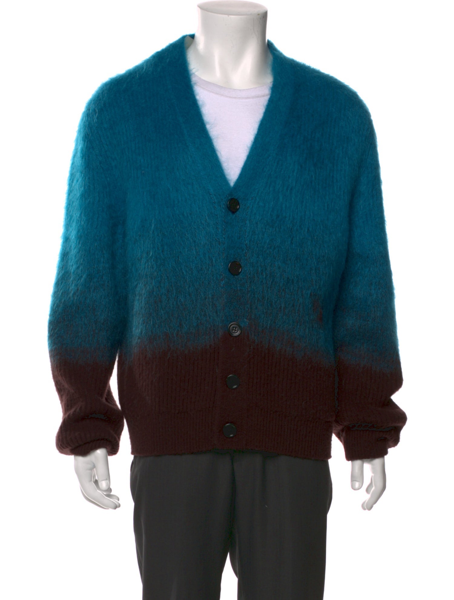 Burberry Printed V-Neck Cardigan