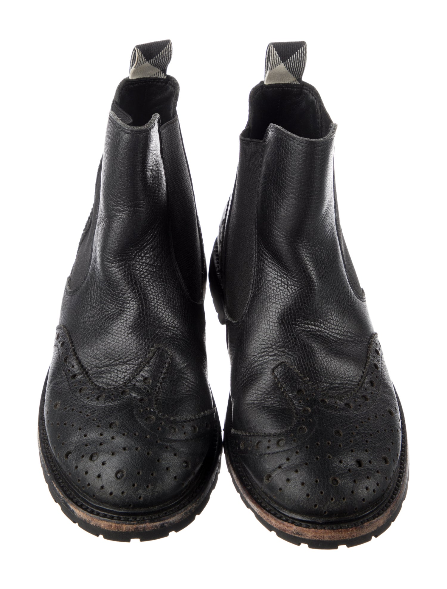 Burberry Girls' Leather Brogue Chelsea Boot