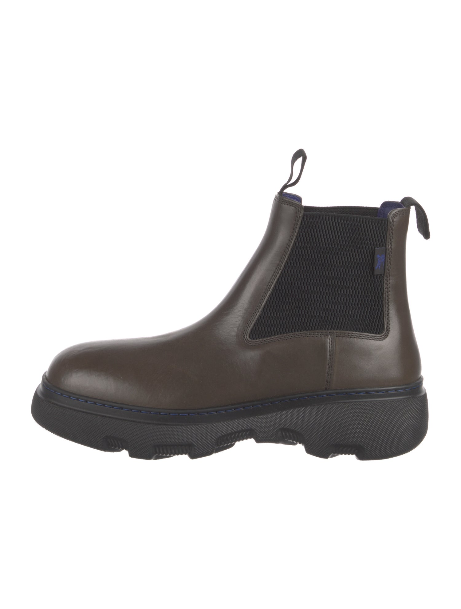 Burberry Leather Mesh Accents Chelsea Boots