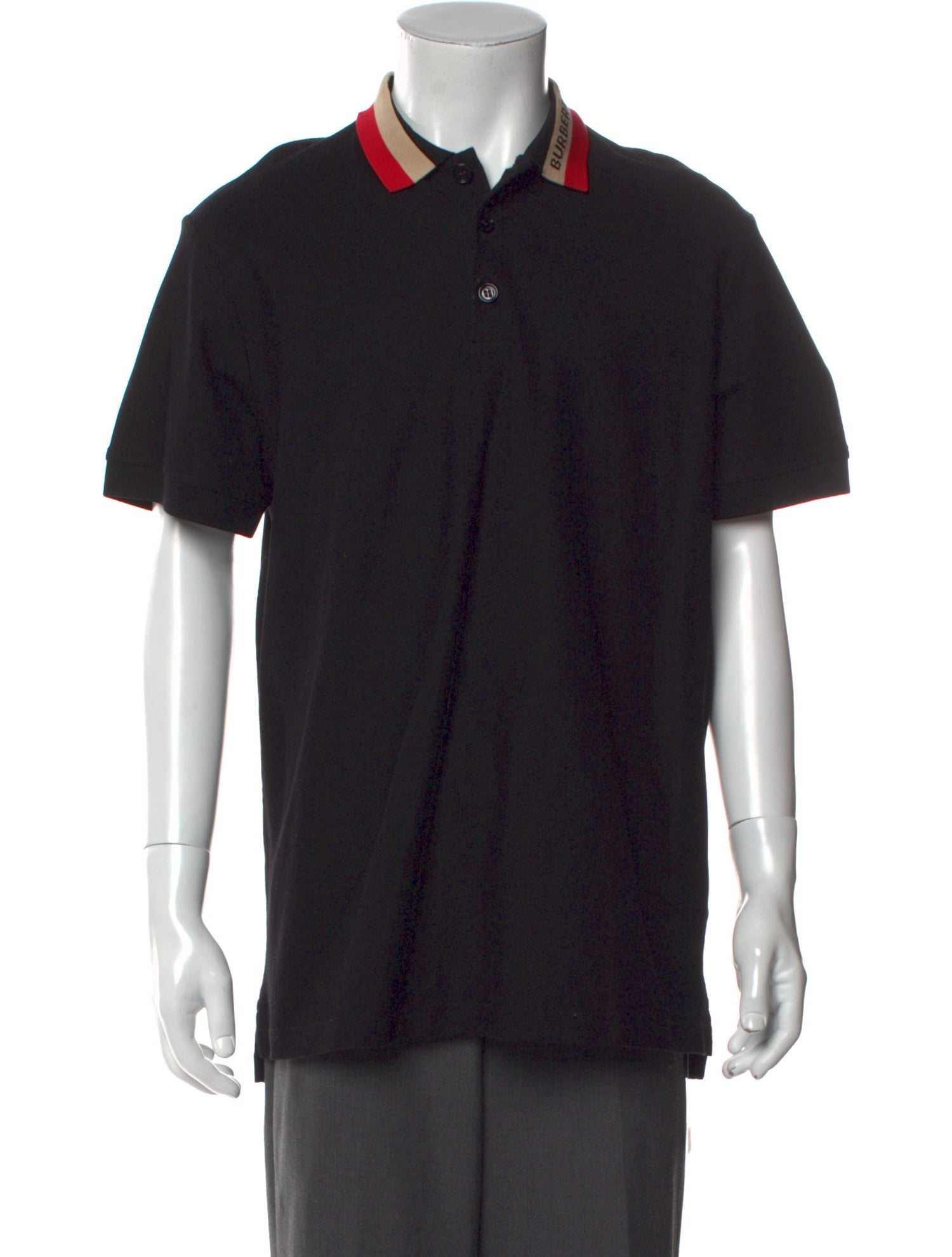 Burberry TB Monogram Crew Neck Polo Shirt