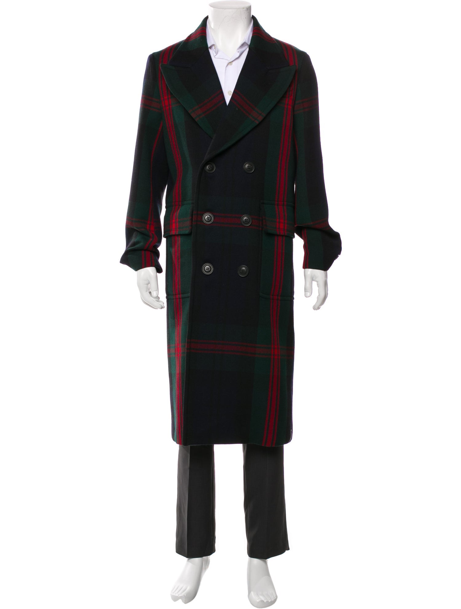 Burberry Wool Striped Overcoat