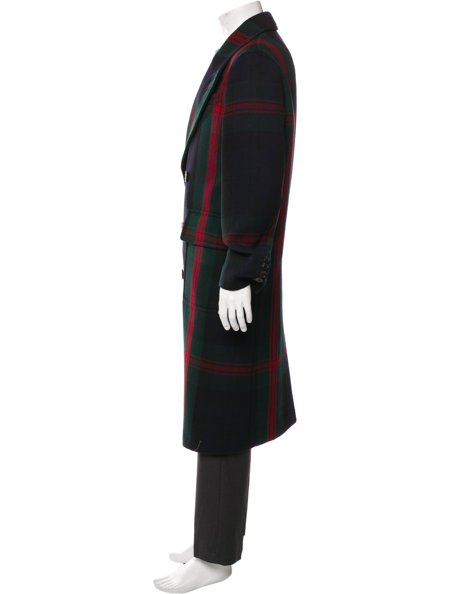 Burberry Wool Striped Overcoat