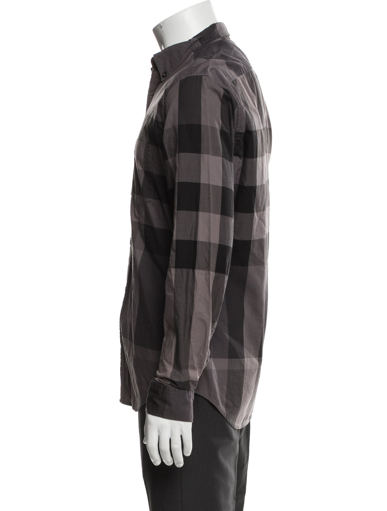 Burberry Brit Plaid Print Long Sleeve Shirt