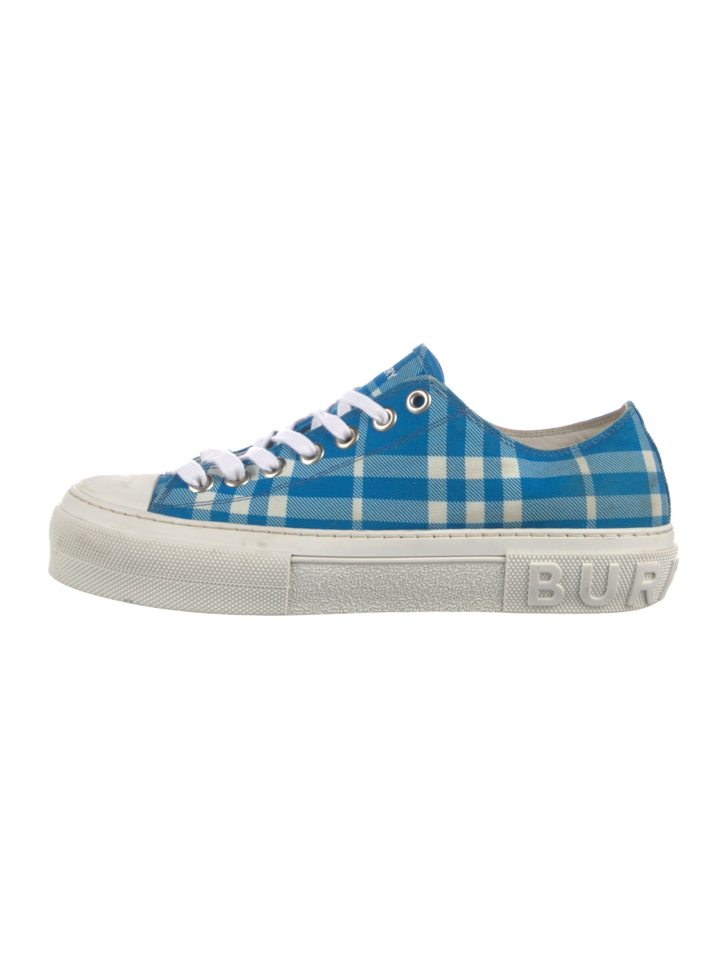 Burberry Nova Check Pattern Canvas Sneakers