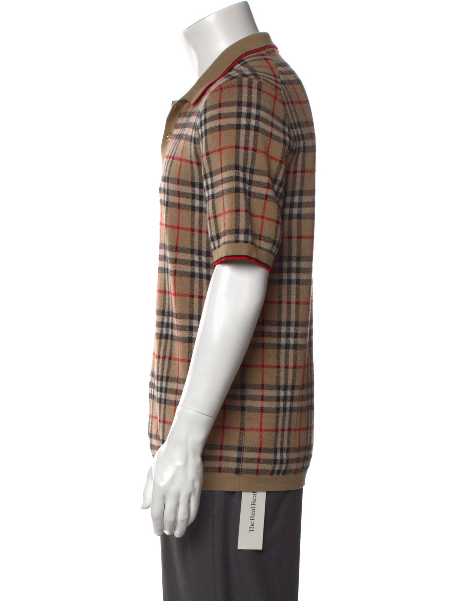 Burberry House Check Pattern Merino Wool Polo Shirt