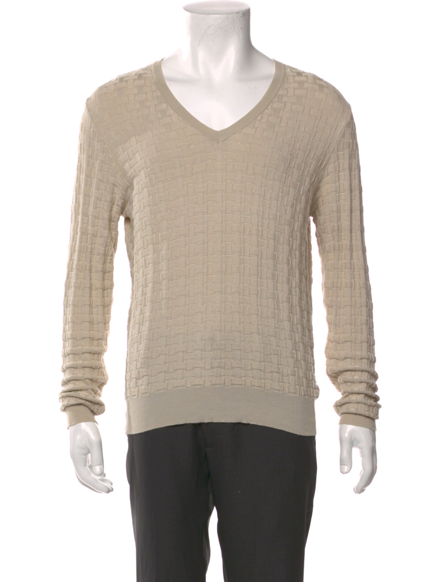 Burberry V-Neck Long Sleeve Pullover