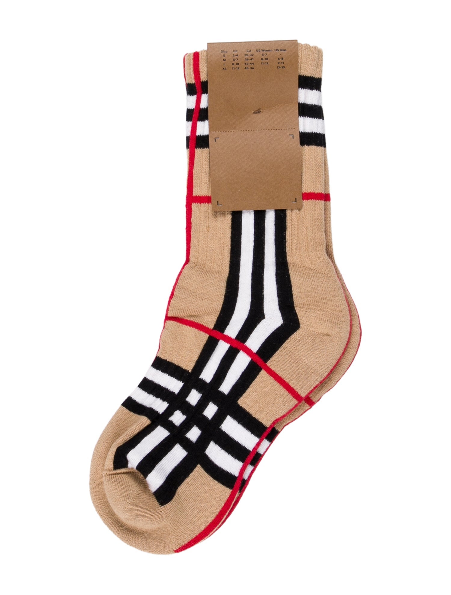 Burberry Check Print Socks w/Tags