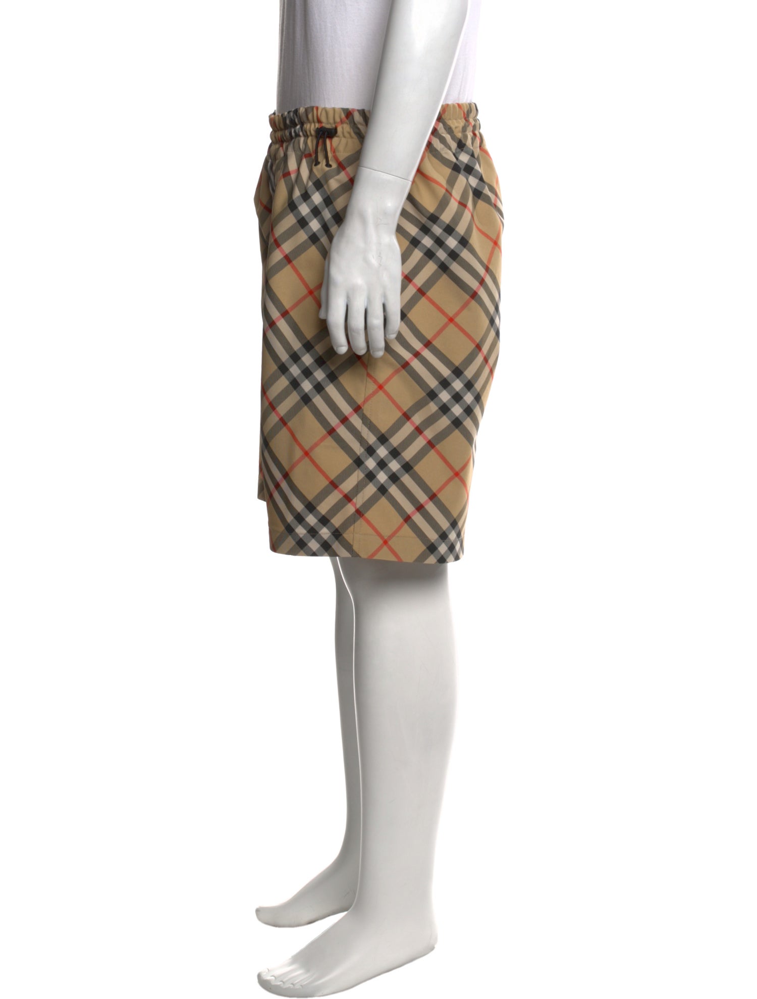 Burberry Plaid Print Flat Front Shorts