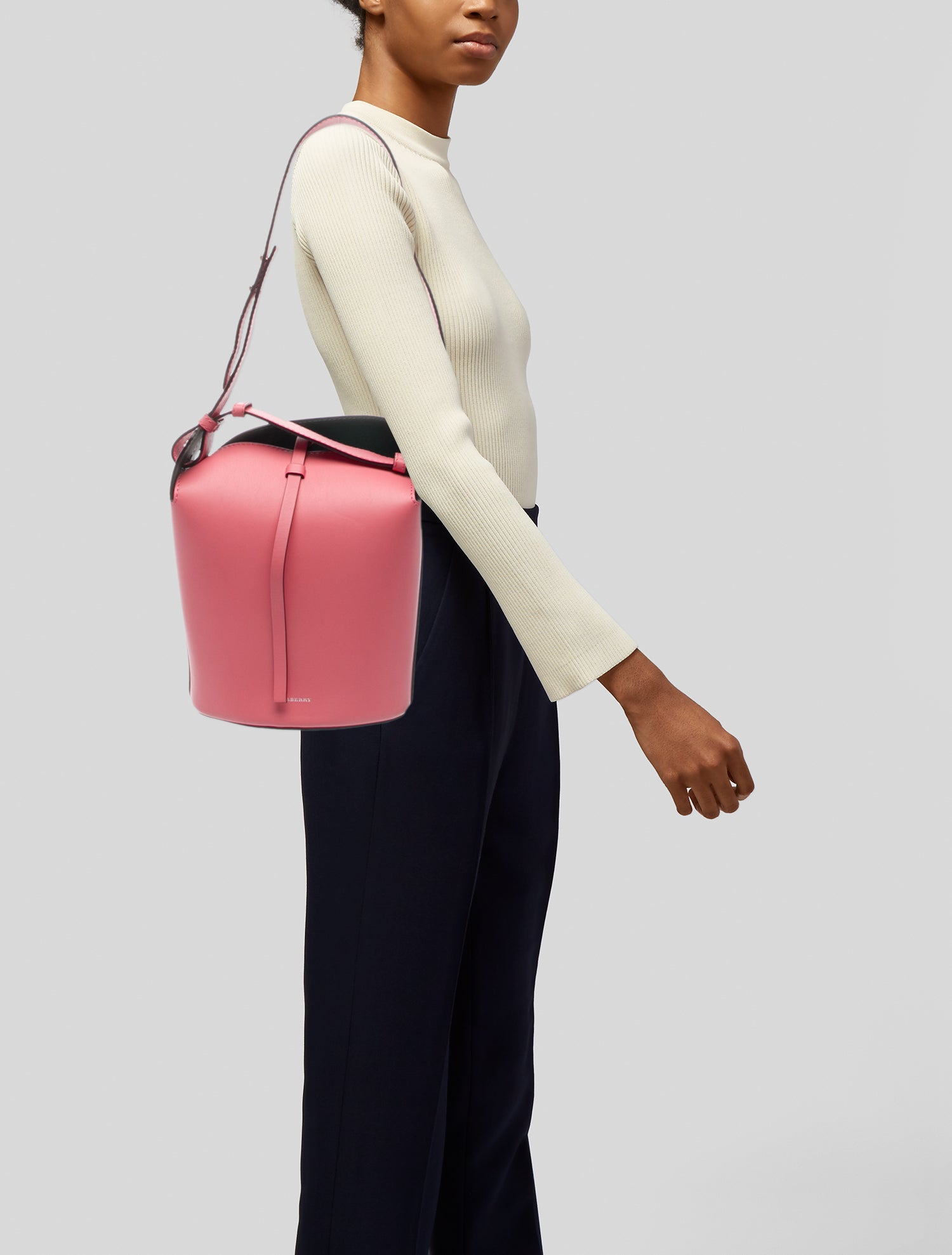 Burberry Leather Bucket Bag