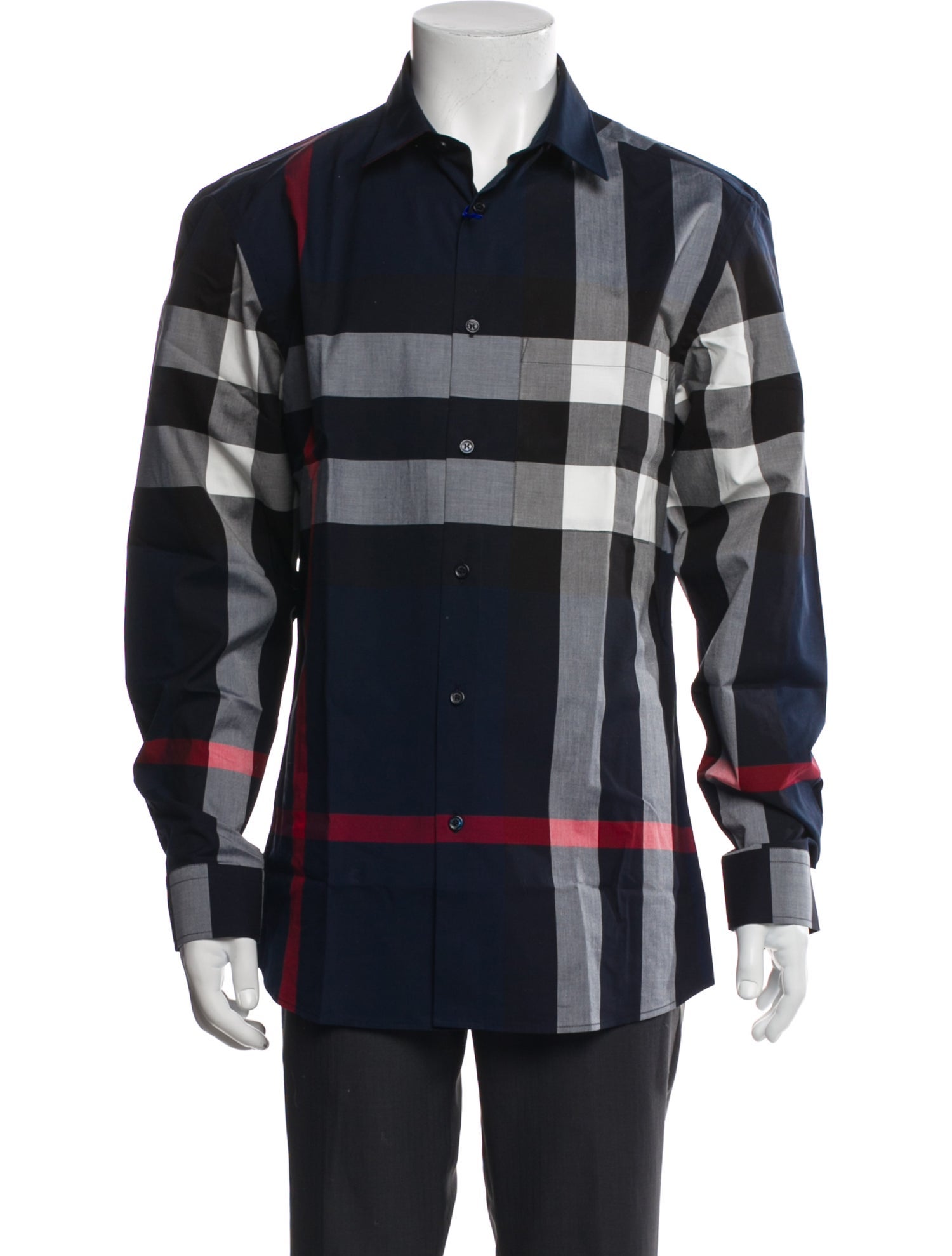 Burberry Plaid Print Long Sleeve Shirt w/ Tags