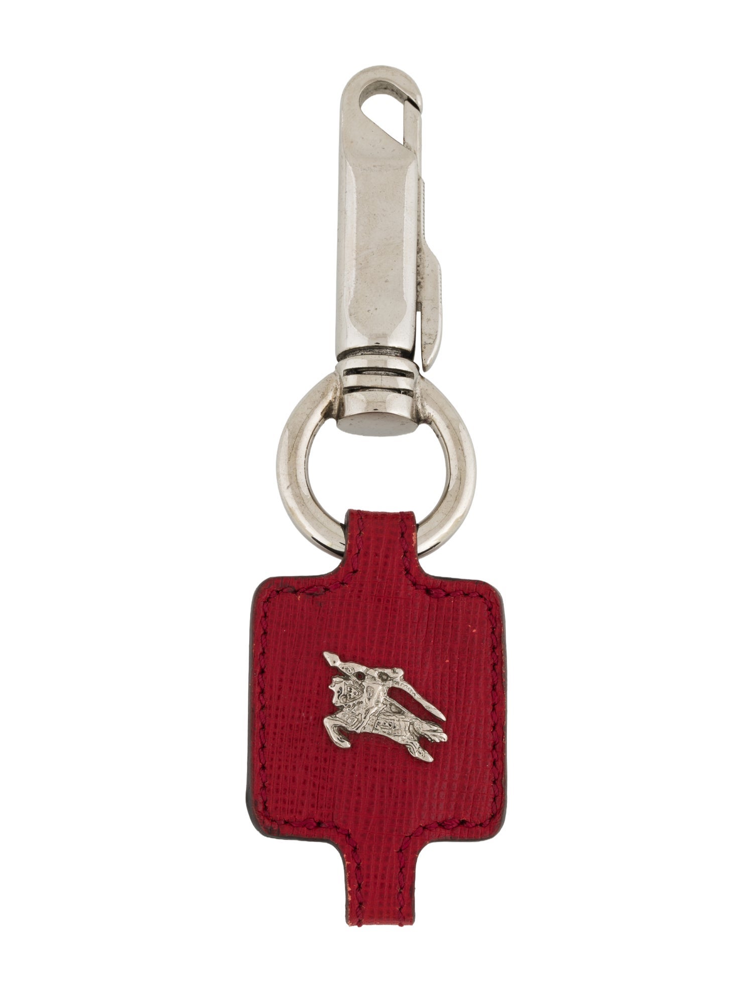 Burberry Knight Emblem Leather Keychain