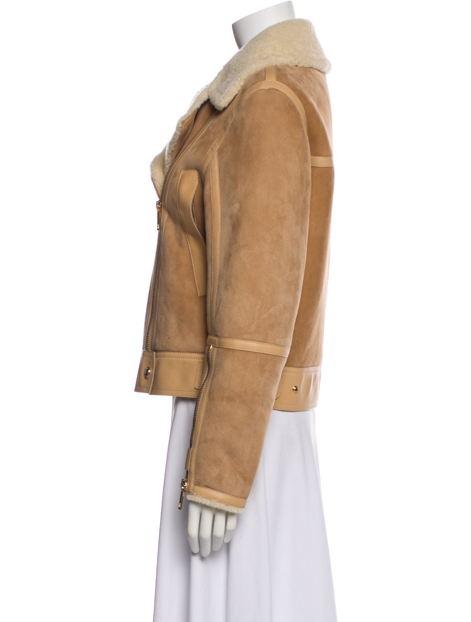 Burberry Shearling Faux Fur Jacket